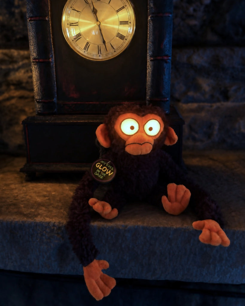 GRUMPY MONKEY GLOW EYES 7" SOFT PLUSH TOY