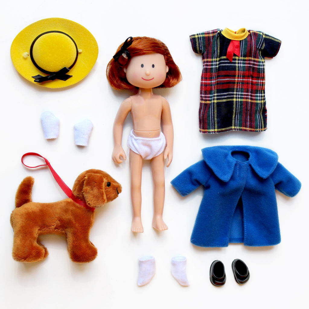 Madeline Poseable Doll with Genevieve Soft Toy in Take-Along Package