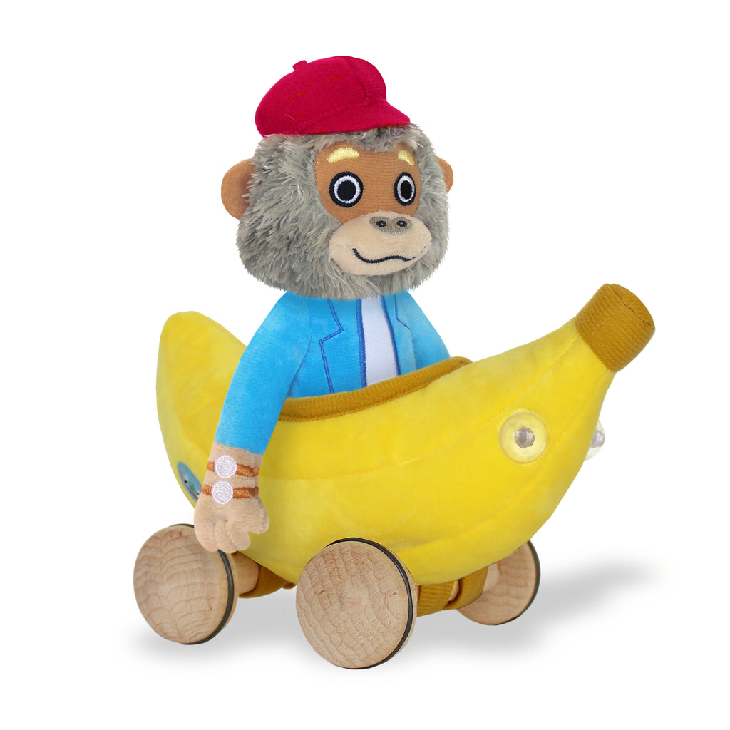 Bananas Gorilla Soft Toy with Bananamobile