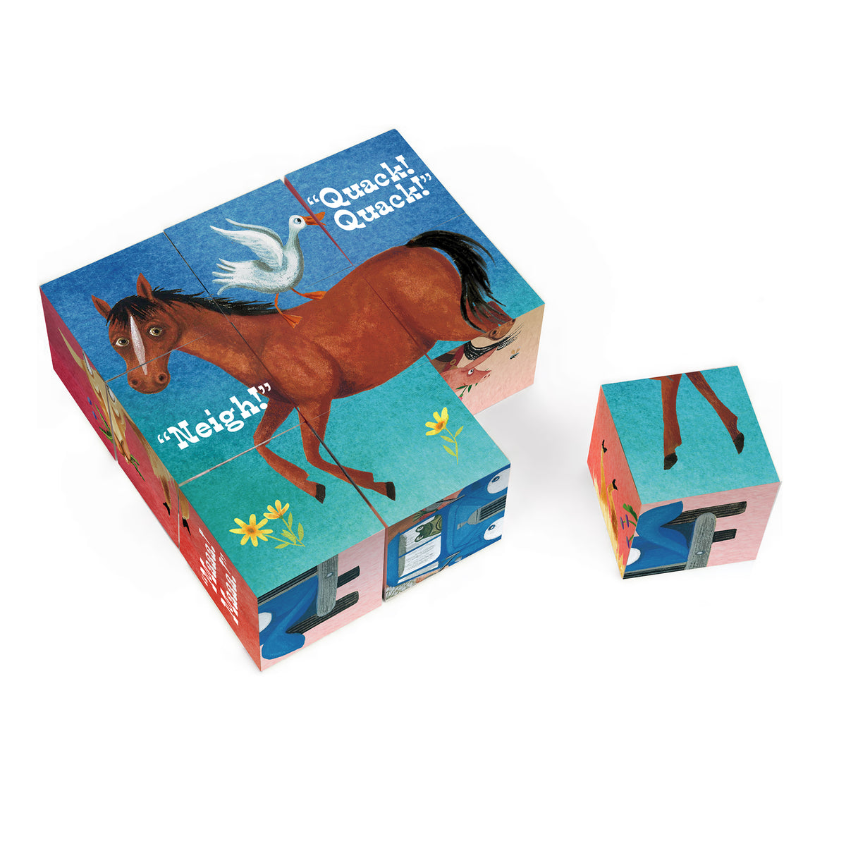 LITTLE BLUE TRUCK PUZZLE BLOCKS - 6 PUZZLES IN 1
