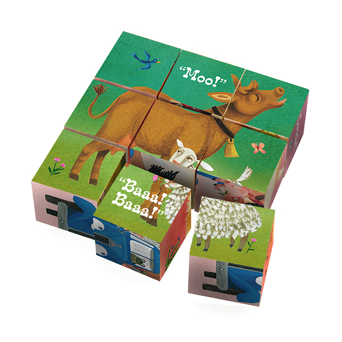 LITTLE BLUE TRUCK PUZZLE BLOCKS - 6 PUZZLES IN 1