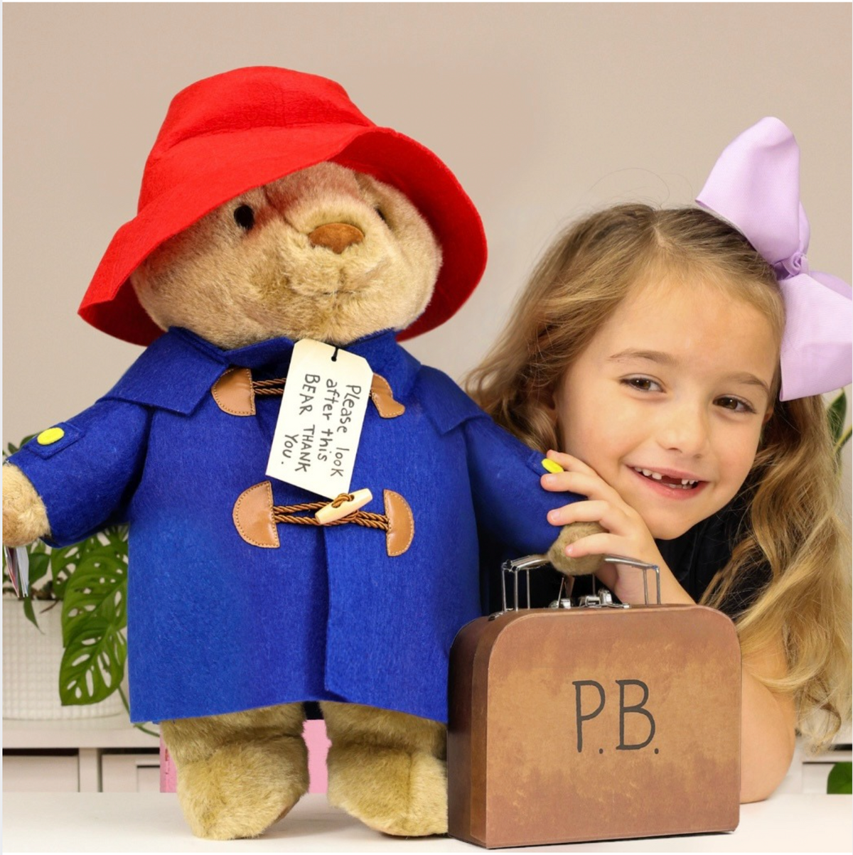 CLASSIC PADDINGTON BEAR 16" SOFT PLUSH TOY WITH SUITCASE
