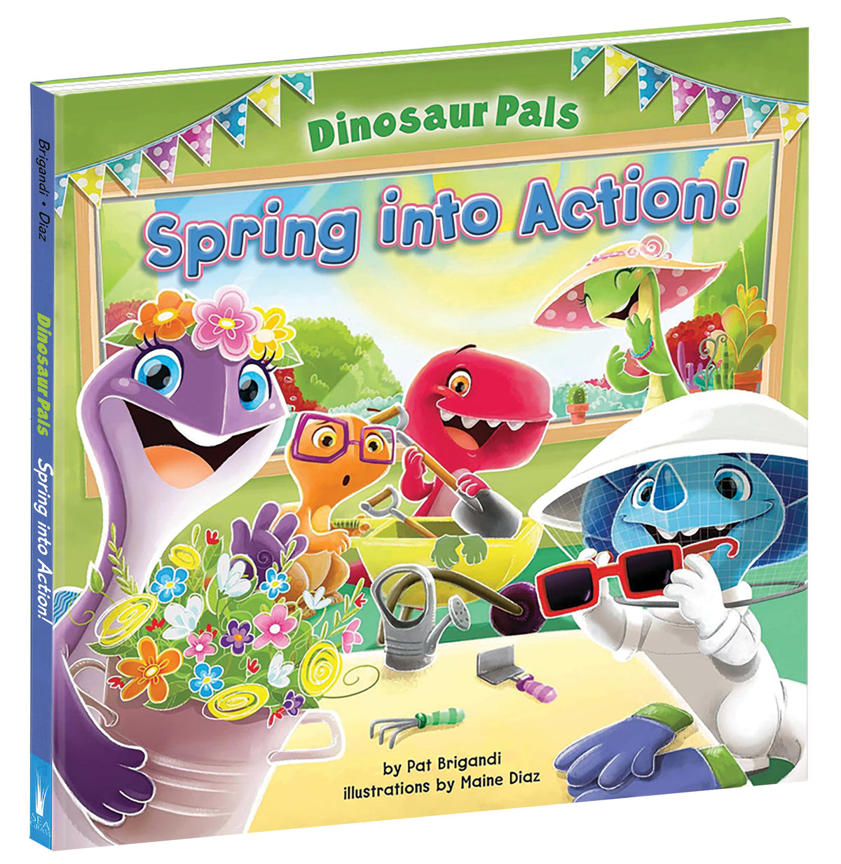DINOSAUR PALS "SPRING INTO ACTION" HARDCOVER BOOK