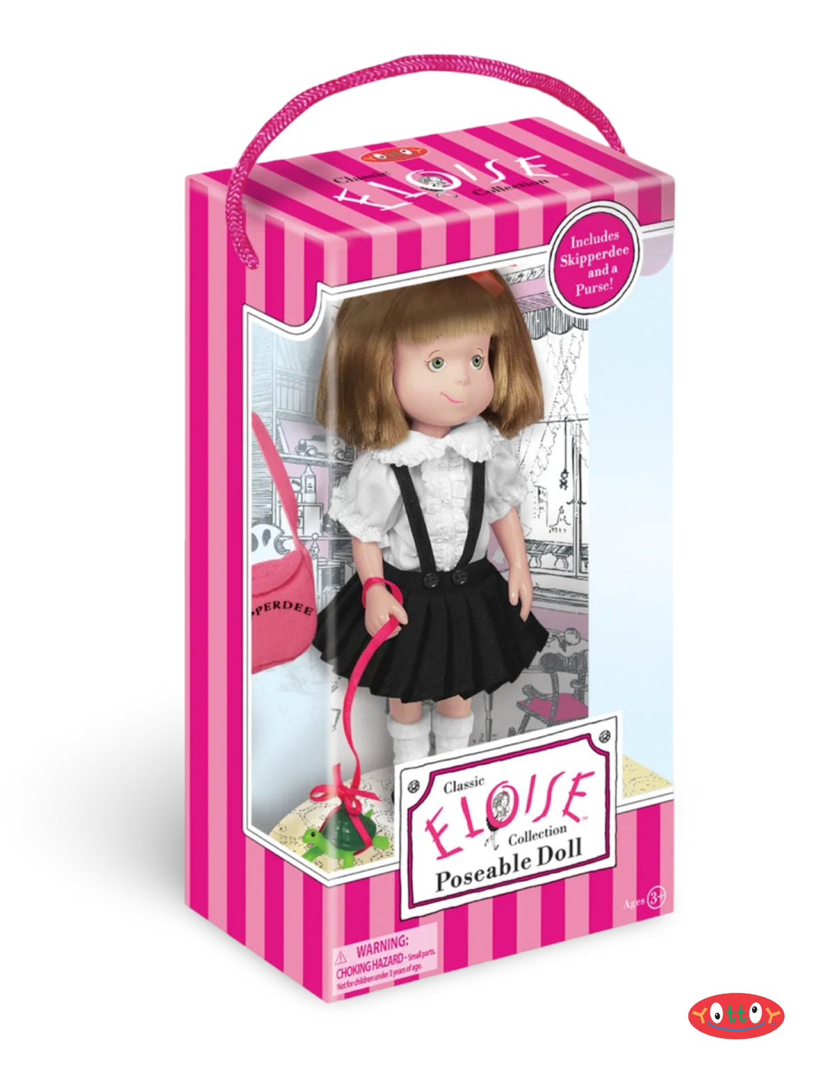 ELOISE POSEABLE DOLL WITH SKIPPERDEE AND PURSE IN TAKE-ALONG PACKAGE