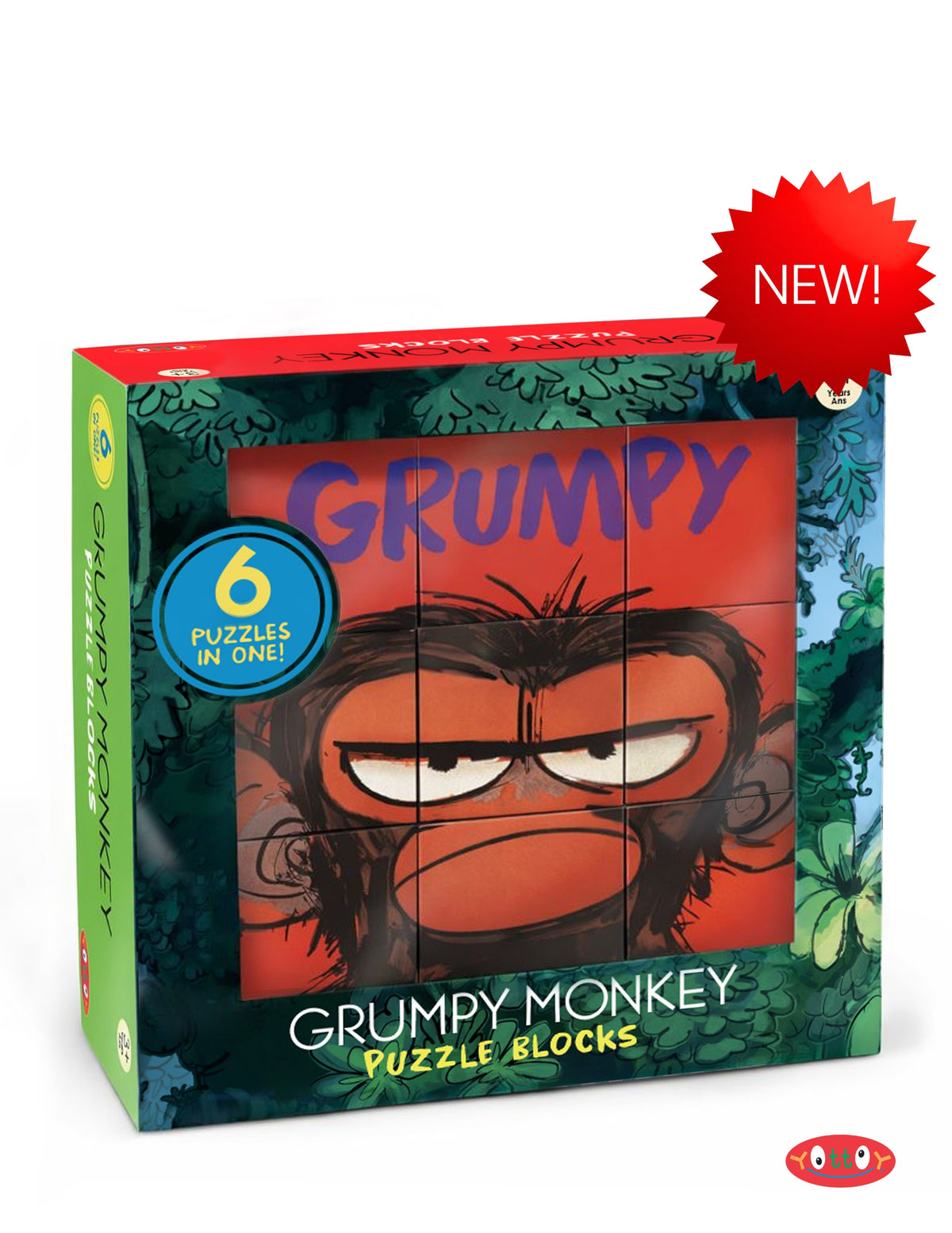GRUMPY MONKEY PUZZLE BLOCKS - 6 PUZZLES IN 1
