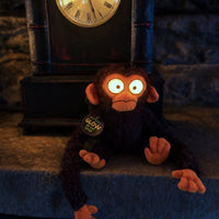 GRUMPY MONKEY GLOW EYES 7" SOFT PLUSH TOY