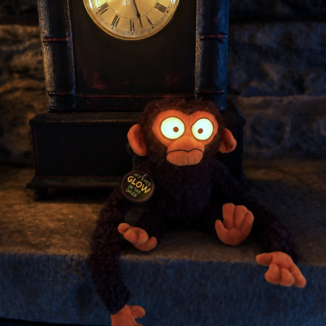 GRUMPY MONKEY GLOW EYES 7" SOFT PLUSH TOY