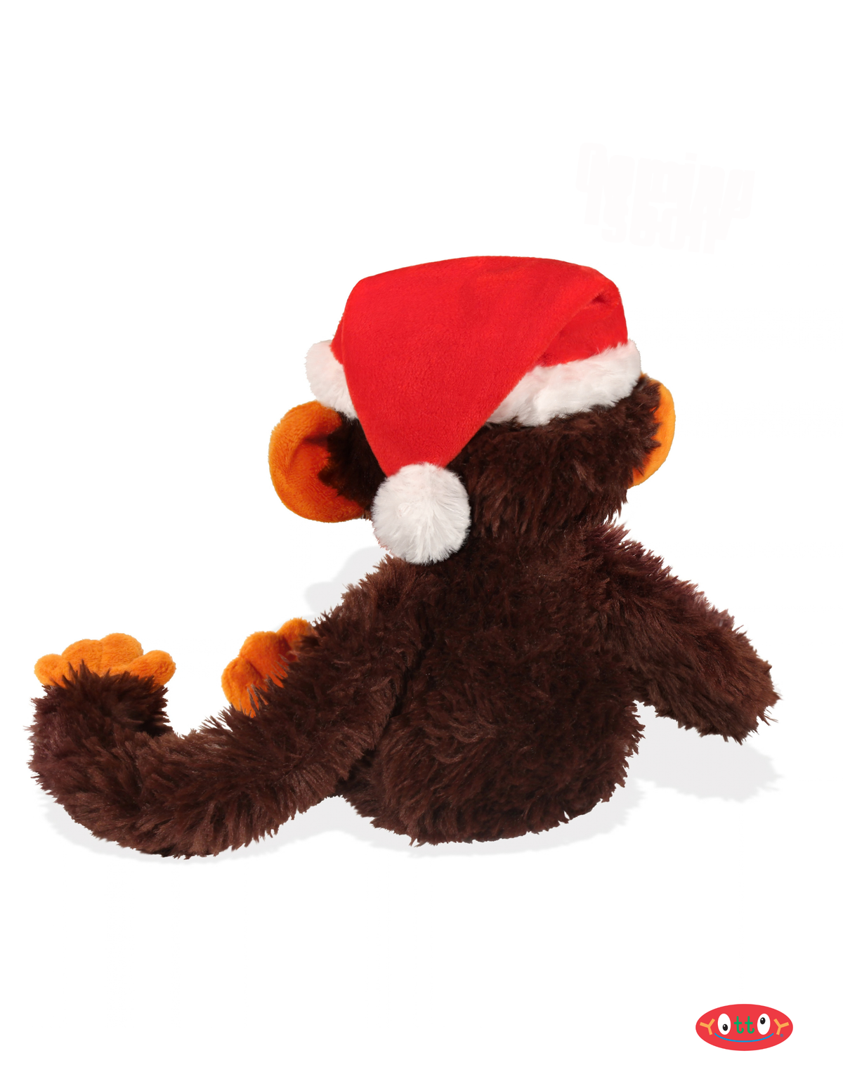 GRUMPY MONKEY IN HOLIDAY HAT 7.5" SOFT PLUSH TOY