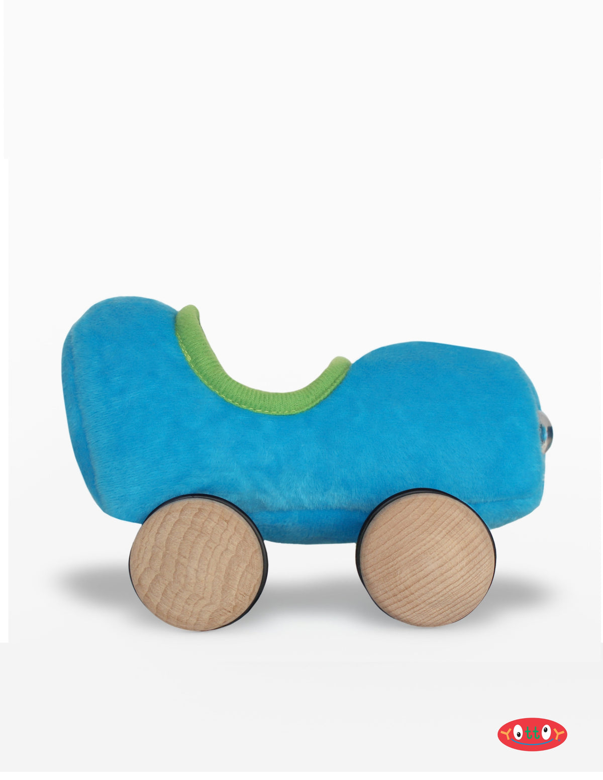 HUCKLE CAT SOFT PLUSH TOY WITH BLUE CAR