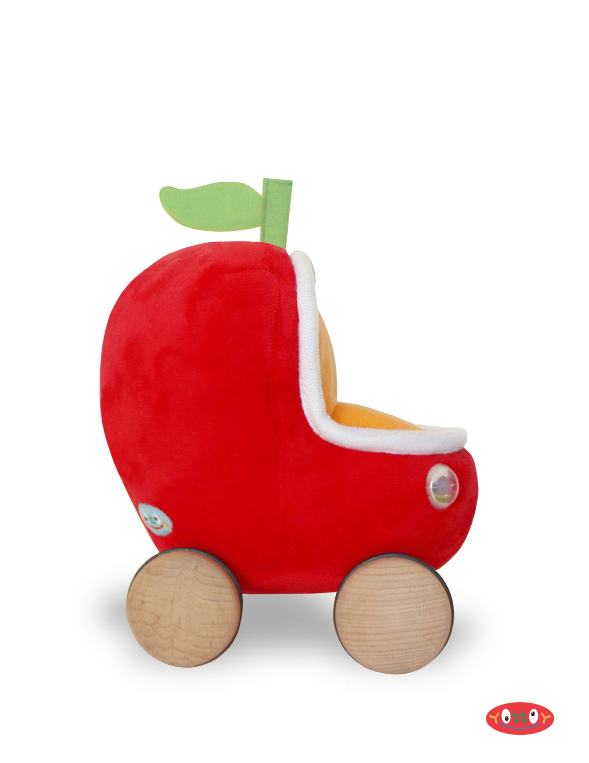 LOWLY WORM SOFT PLUSH TOY WITH APPLECAR