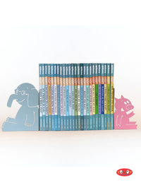 ELEPHANT & PIGGIE METAL BOOKENDS