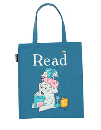 ELEPHANT & PIGGIE READ TOTE BAG - LARGE