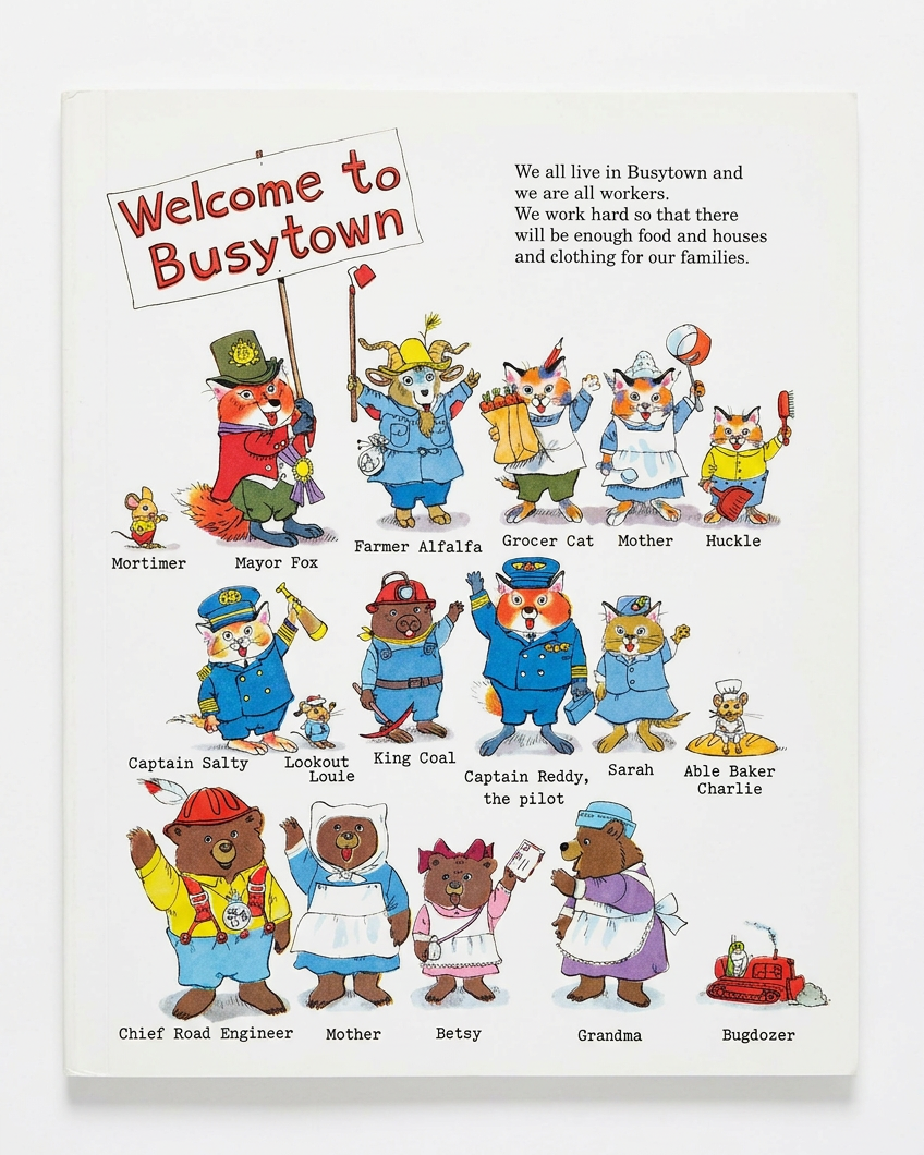 RICHARD SCARRY'S "WHAT DO PEOPLE DO ALL DAY?" HARDCOVER BOOK