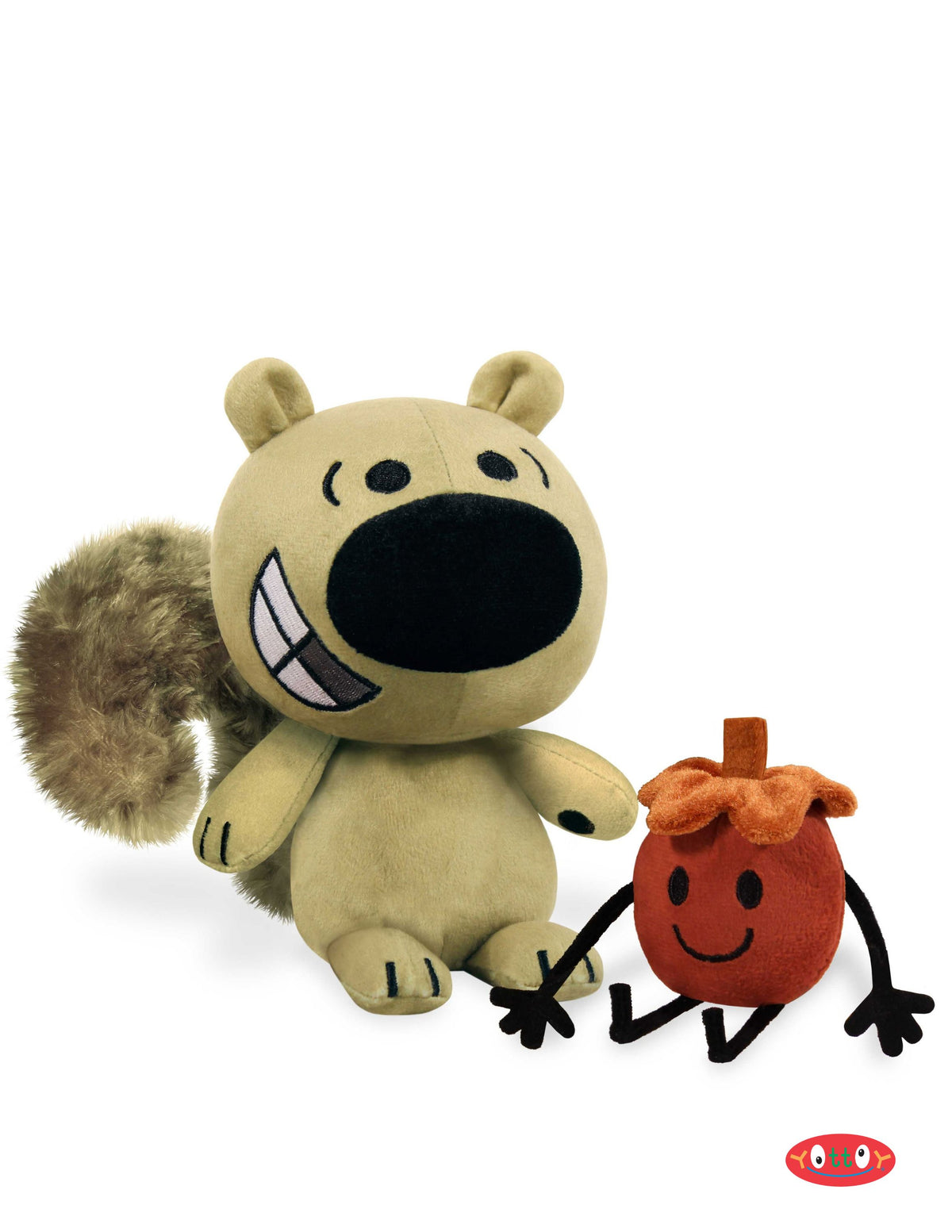ZOOM SQUIRREL & ACORN SOFT PLUSH TOY PAIR