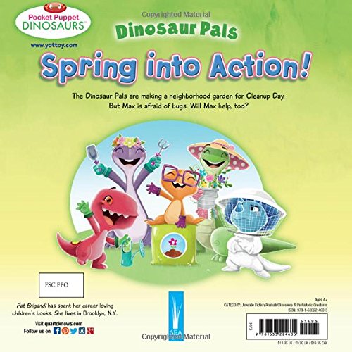 DINOSAUR PALS "SPRING INTO ACTION" HARDCOVER BOOK