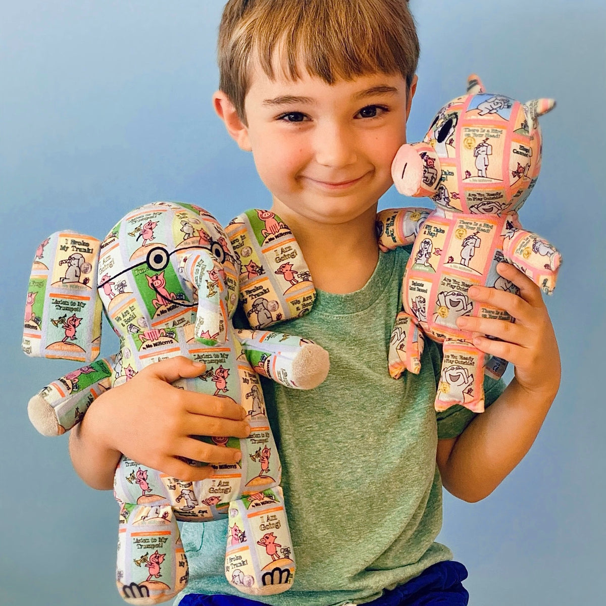 BOOK PRINT ELEPHANT 9.5" SOFT PLUSH TOY