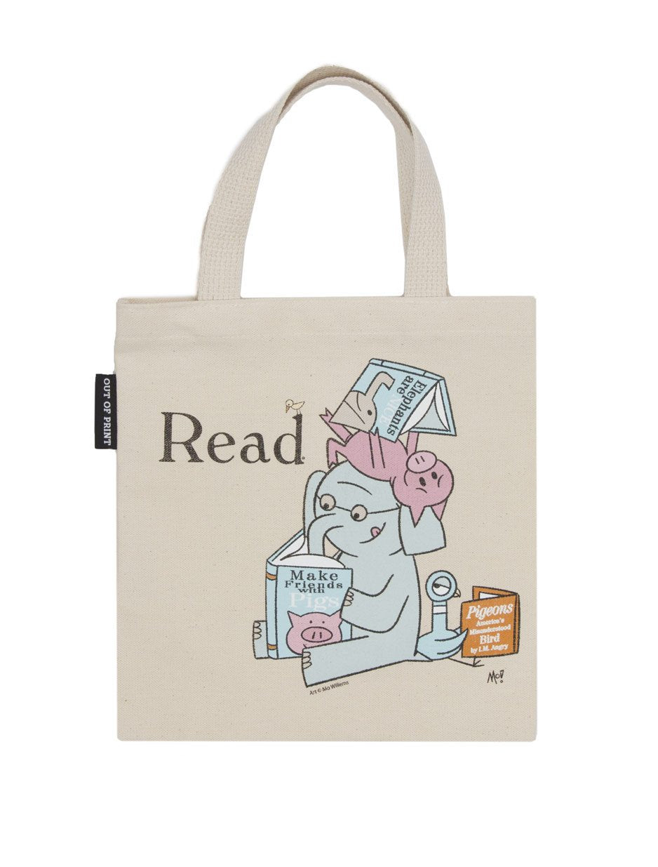 ELEPHANT & PIGGIE READ TOTE BAG - SMALL