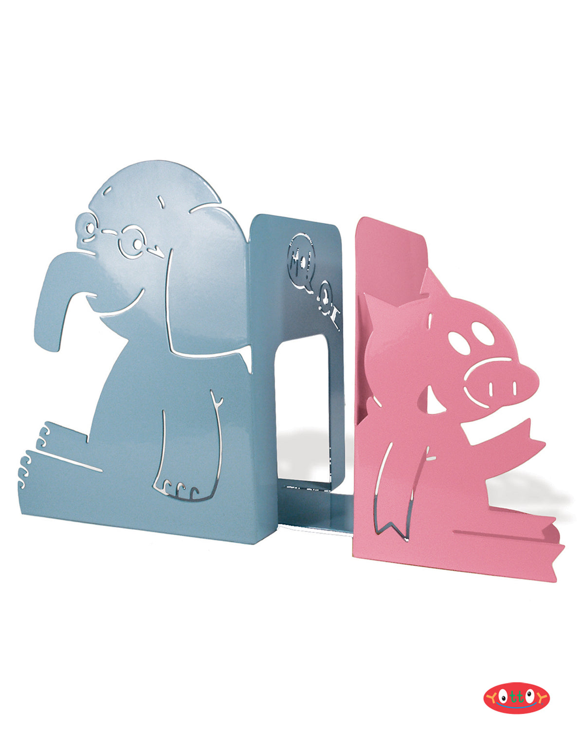 ELEPHANT & PIGGIE METAL BOOKENDS