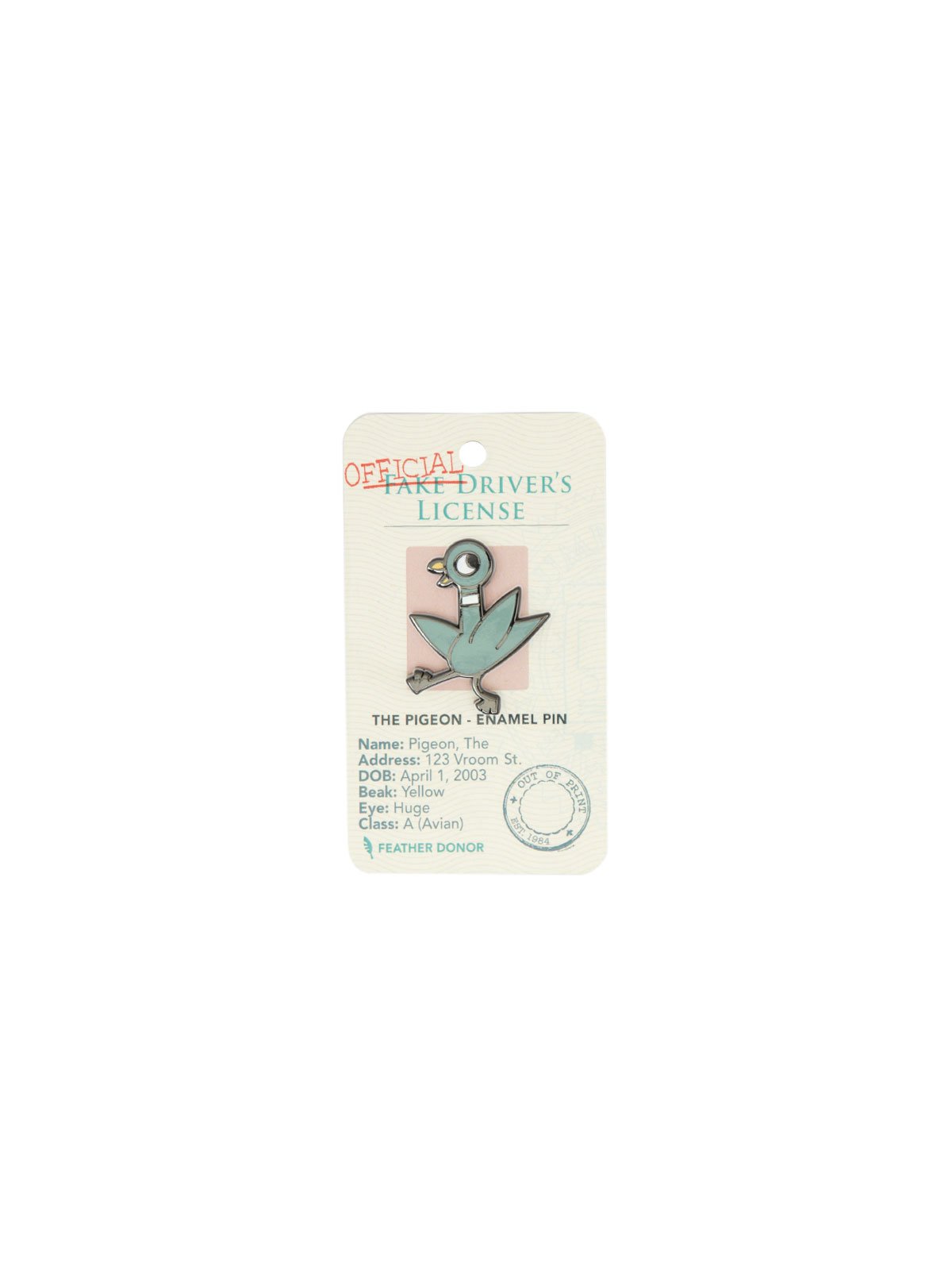 THE PIGEON ENAMEL PIN